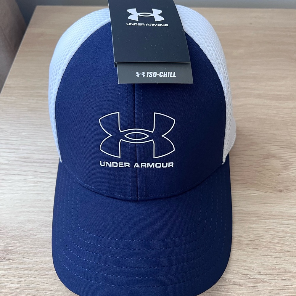 Under Armour Blue and White Cap